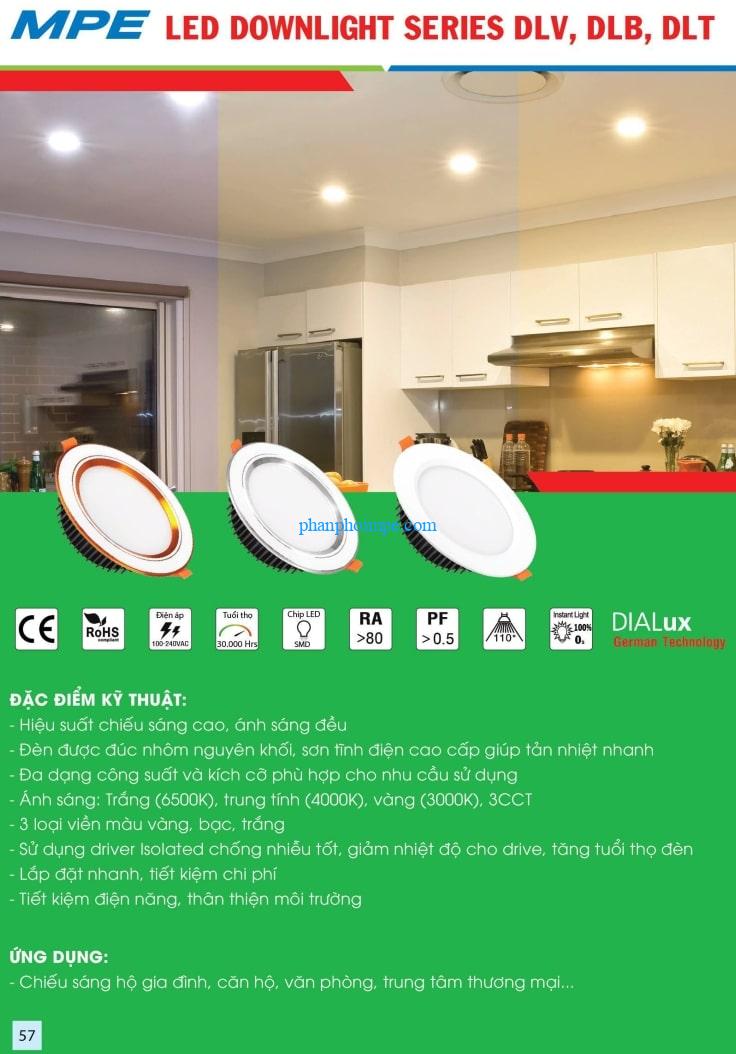 Moi - Den led downlight series DLV, DLB, DLT 57