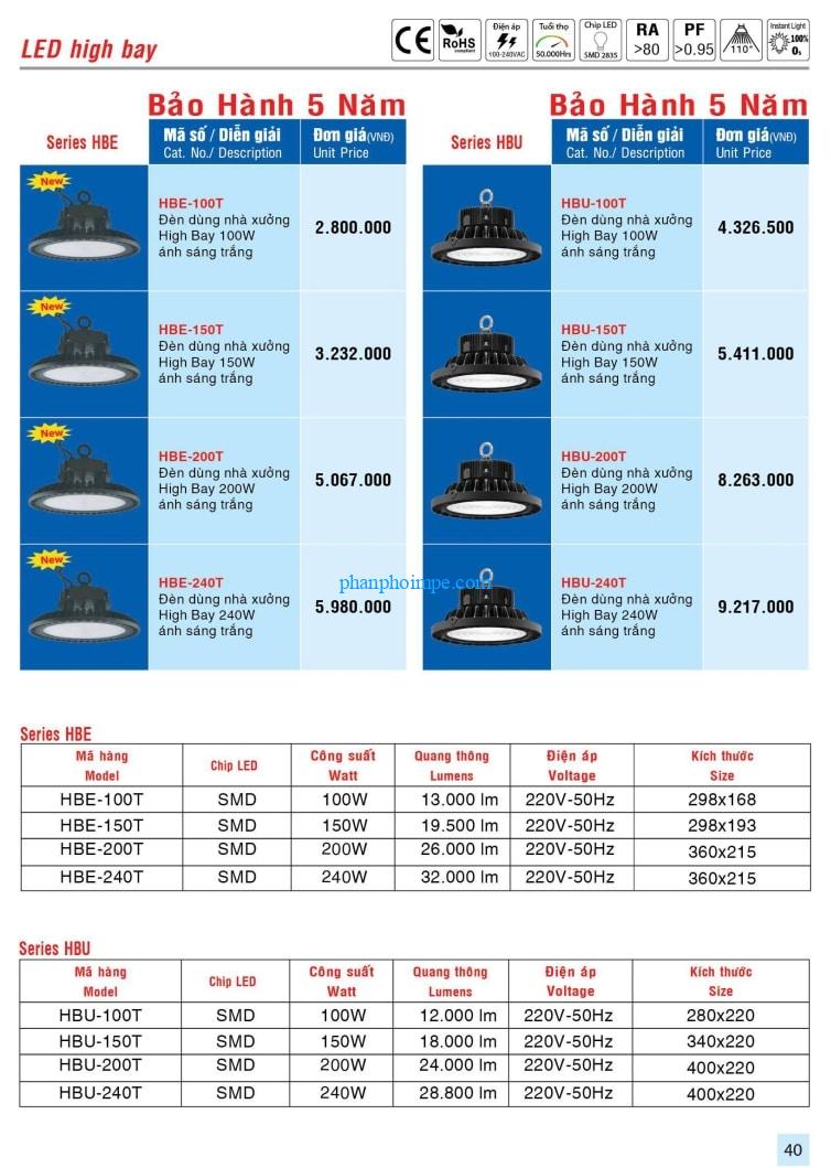den led nha xuong High bay 40