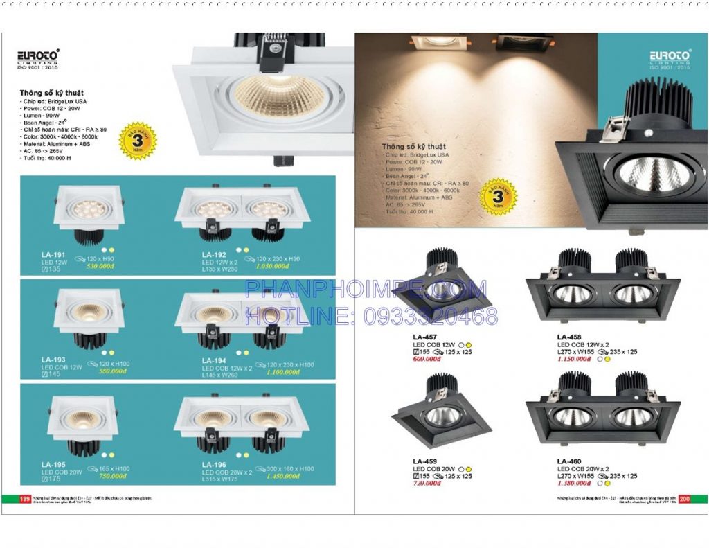 Catalogue Den Trang Tri Euroto Lighting 101