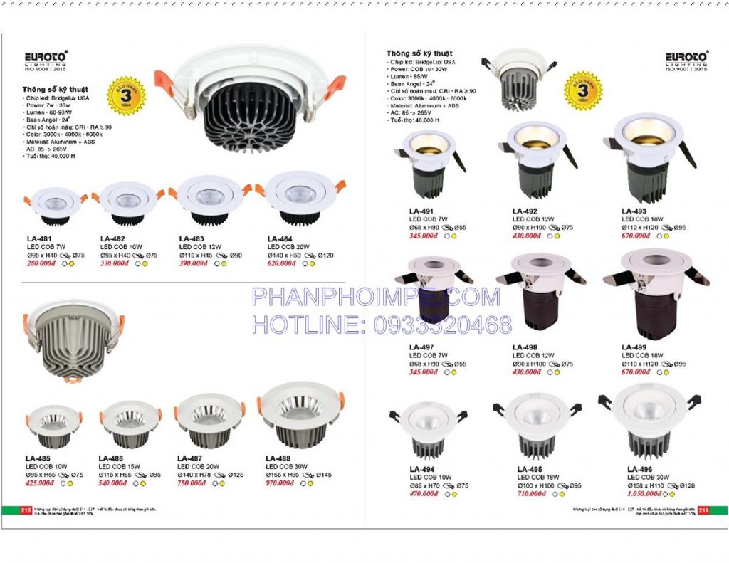 Catalogue Den Trang Tri Euroto Lighting 109